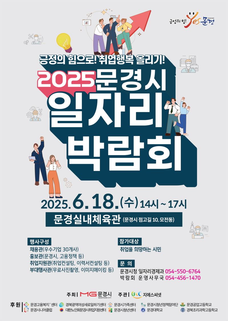 문경시 일자리 박람회 포스터
