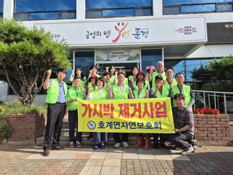 호계면 자연보호협의회, 가시박 제거하고 환경정비