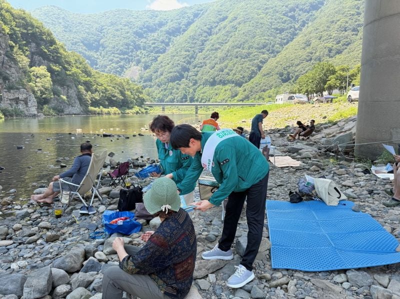 문경시, 진남유원지에서 안전수칙 홍보