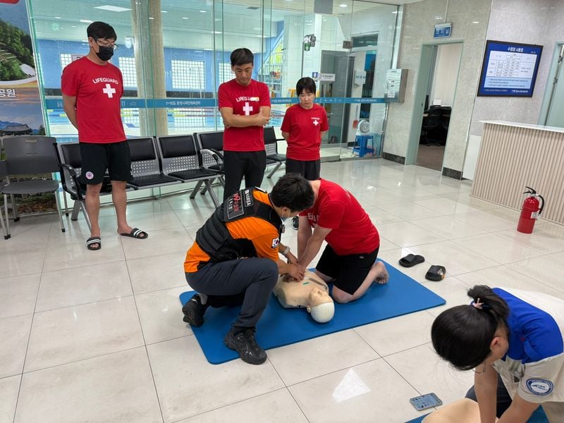 문경시 국민체육센터, 합동 소방 훈련