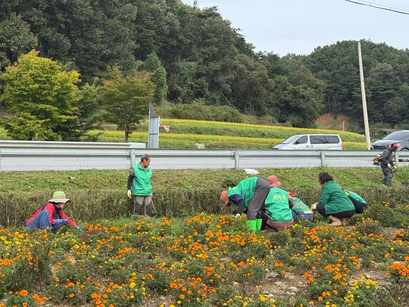 산북면새마을회, 아름다운 도시 가꾸기 사업 마무리