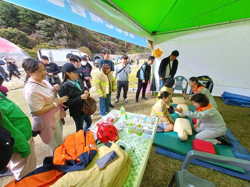 문경소방서, 문경사과축제 기간 중 소방안전체험존 운영