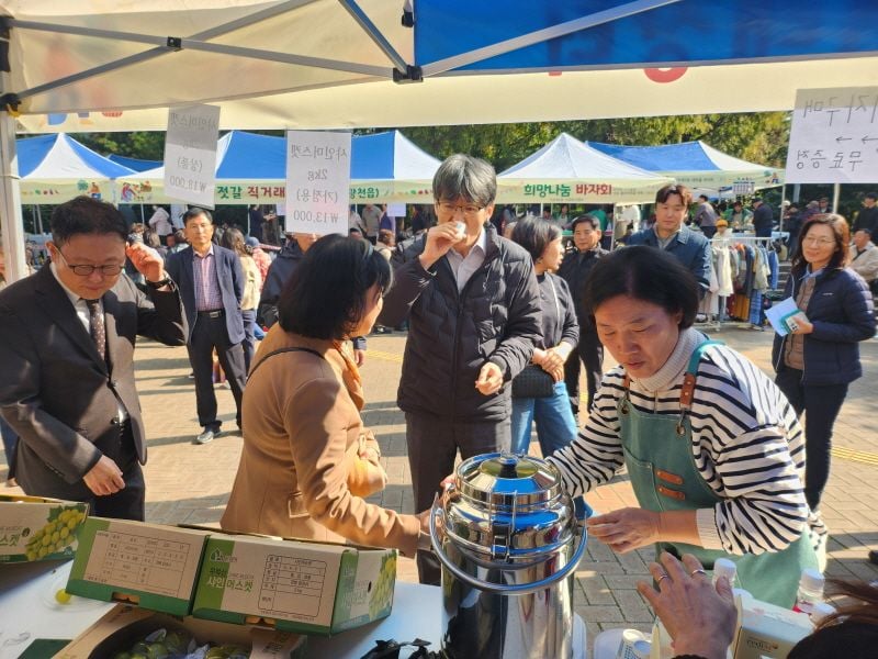 동로면, 광진구 자양3동 직거래장터 참가