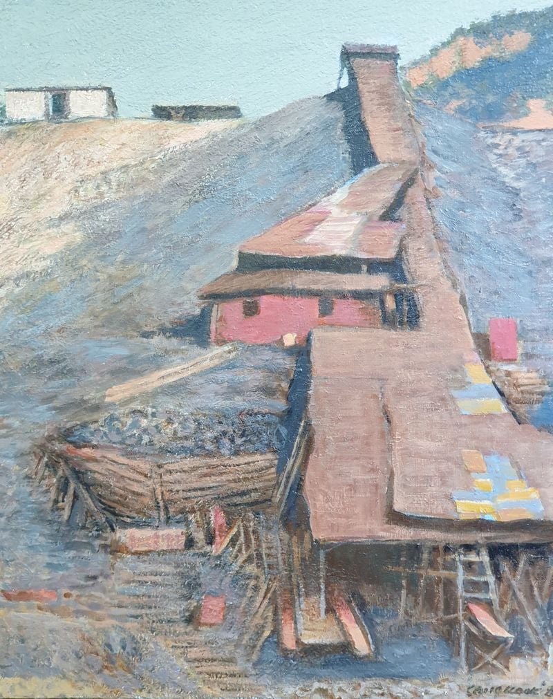 신상국 화가 그림-문경탄광