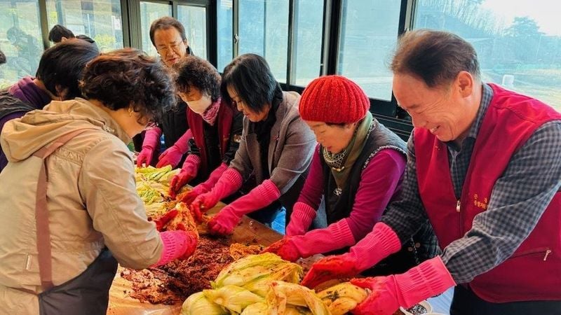 호계면 종합자원봉사회, ‘사랑의 김장’ 나눔 봉사