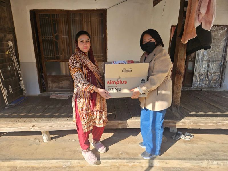 산북면 바르게, 아이 출생 가정 3곳에 축하 금품 지원