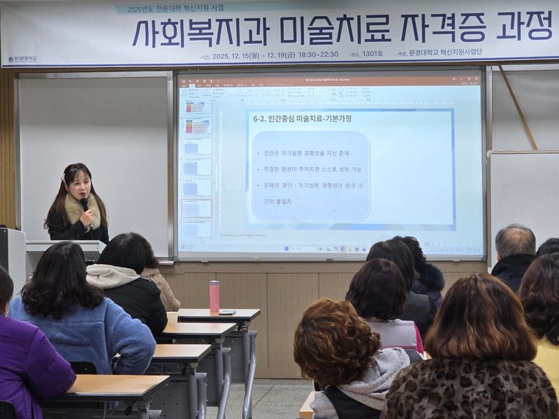 문경대학교 사회복지과, 미술치료 자격증 과정 운영