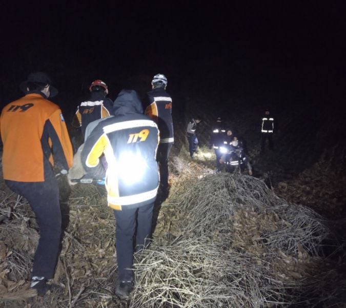 문경소방서, 한파 속 실종자 수색... 실종 어르신 가족 품에