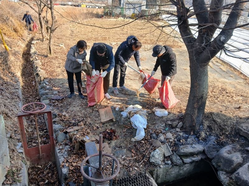 산북면, 설맞이 국토대청소 실시