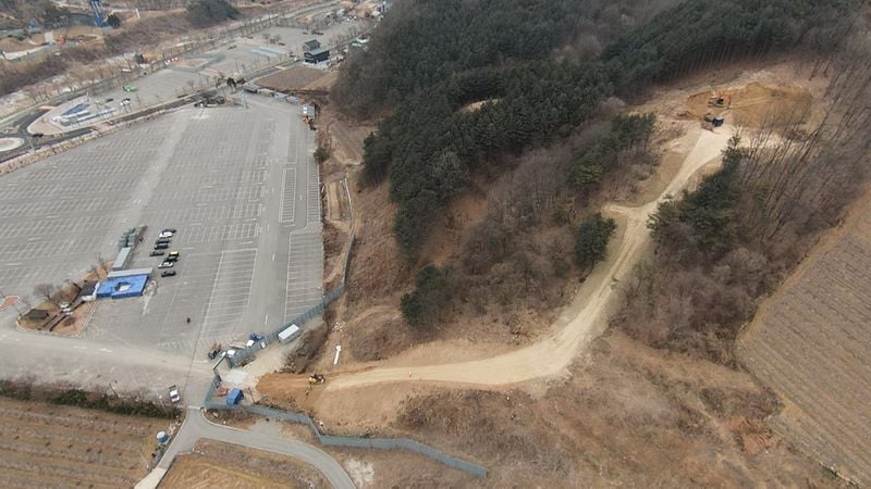 문경새재 케이블카 공사, 한겨울도 물렀거라