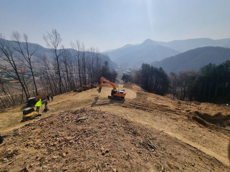 문경새재 케이블카 공사, 한겨울도 물렀거라