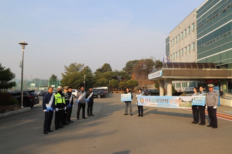 문경경찰서, 출근길 숙취운전 예방 캠페인 벌여