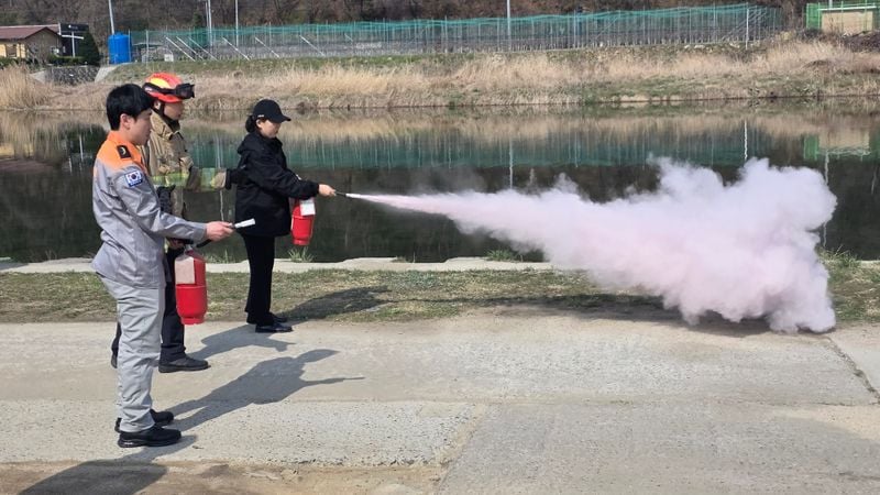 마성면, 산불진화 훈련 실시…실전 대응력 높여