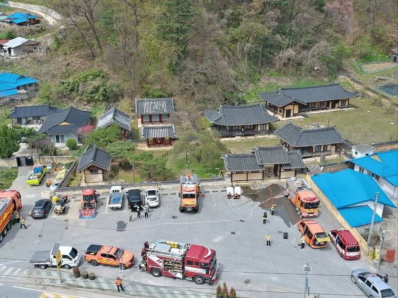 문경소방서, 목조문화재 합동 소방훈련 실시