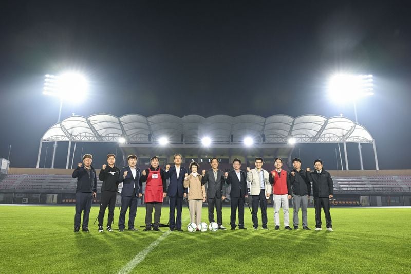 문경시민운동장, 조명타워 점등