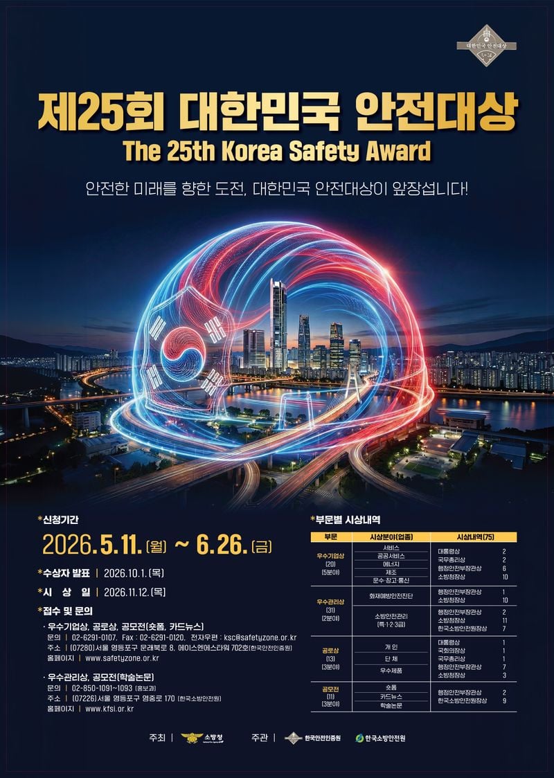 문경소방서, ‘제25회 대한민국안전대상’ 신청 접수