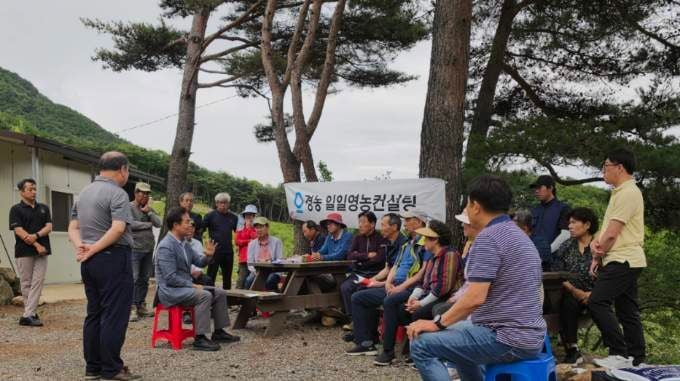 김학홍 문경시장 당선인, 민생 현장 속으로… 산북면 사과농가 찾아 소통