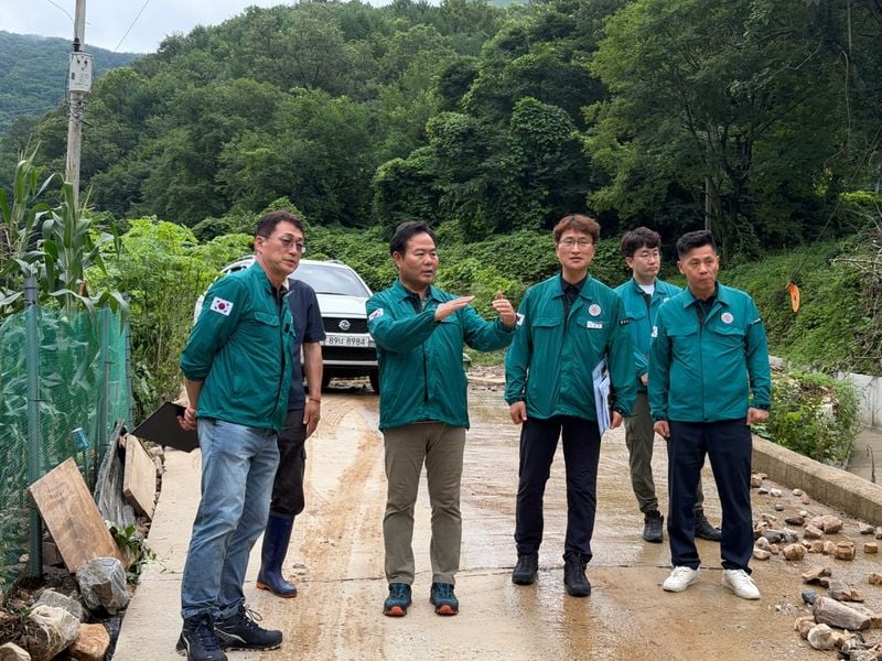 김학홍 문경시장, 집중호우 피해 현장 잇단 점검