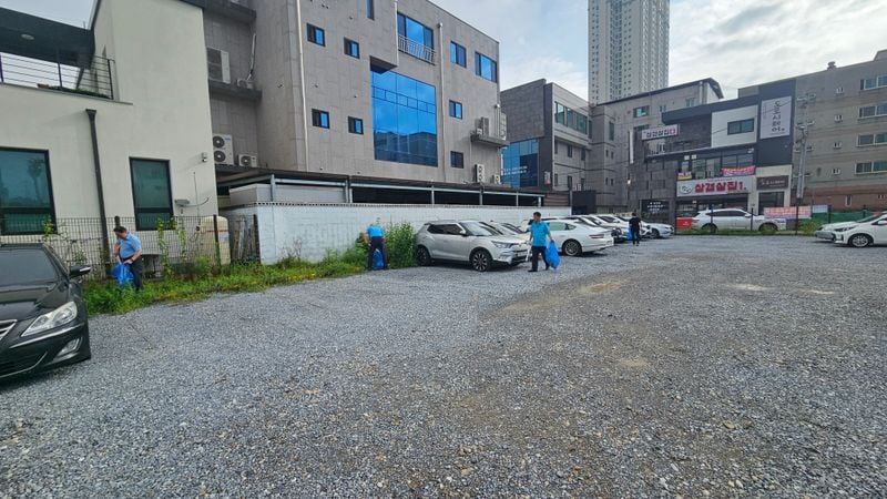 문경시, 임시주차장 청소