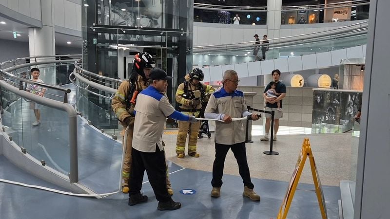 문경에코월드, ‘무각본 실전형’ 합동 소방 훈련