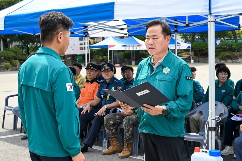 문경시, 을지연습 실제훈련…점촌역서 대테러 합동 대응