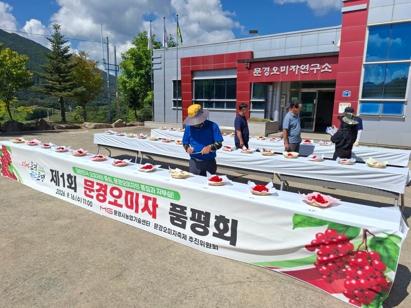 문경 오미자 첫 품평회 개최…최고 품질 오미자 7점 가렸다