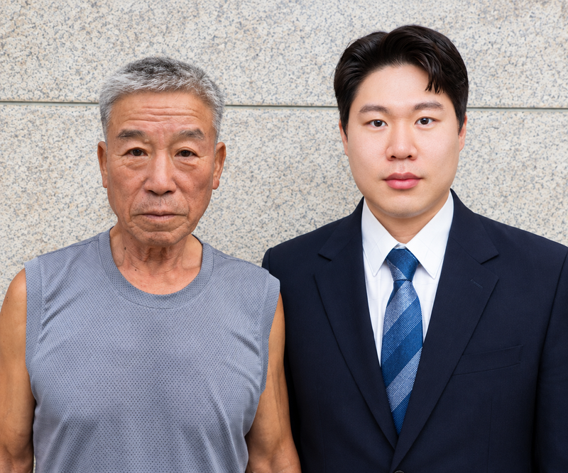 비상소화장치로 화재를 초기 진압한 김천식, 김응지 부자