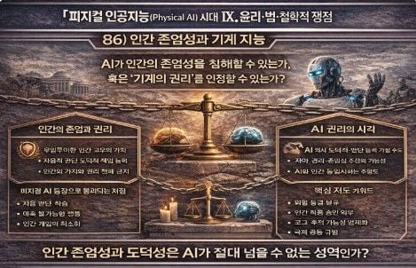 피지컬 인공지능 시대 인포그라픽 86-인간 존엄성과 기계지능 인포그라픽