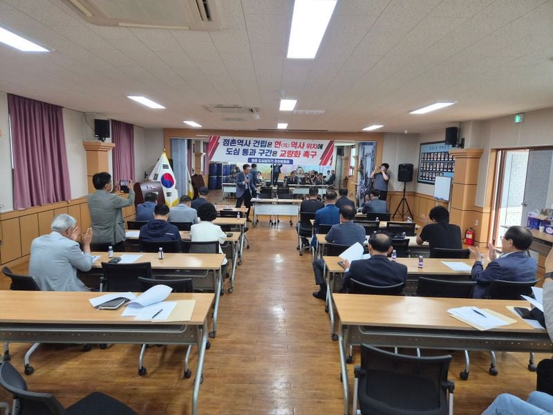 고속철도 ‘점촌역’ 현 위치, 도심 통과 구간 교량화 건의
