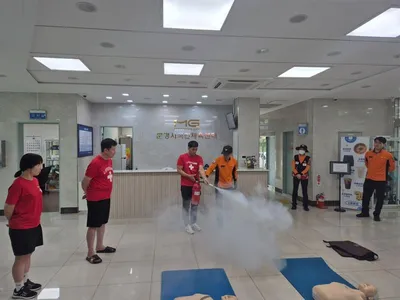 문경시 국민체육센터, 합동 소방 훈련