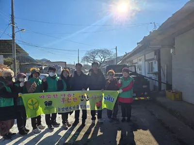 농암면 새마을회, ‘사랑의 연탄’ 1천장 나눠