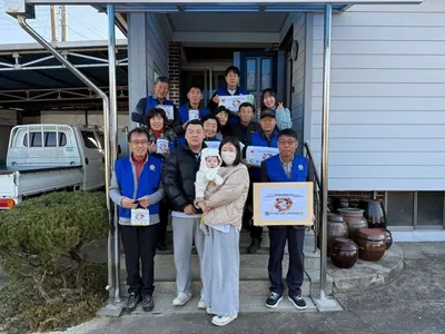 산북면 바르게, 아이 출생 가정 3곳에 축하 금품 지원