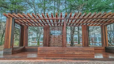 점촌중, 친환경 학생 휴게공간 ‘지음뜰’ 조성