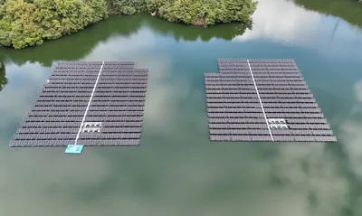 문경 회룡저수지 수상태양광발전소 준공