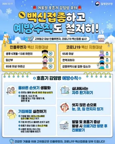 손 씻기, 기침예절, 예방접종으로 건강한 일상 지키기