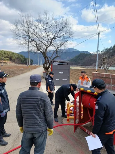 문경소방서, 산불 대비 ‘비상소화장치’ 주민 대상 교육