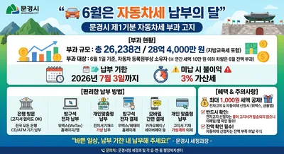 6월은 자동차세 납부의 달