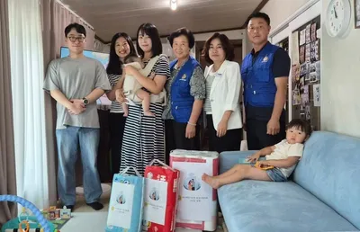 가은읍 바르게, 출산 축하 선물 전달