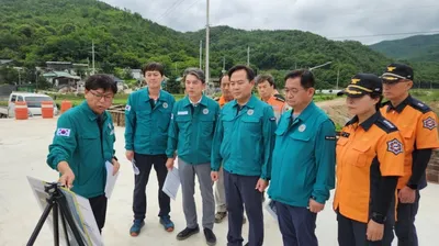 김학홍 행정부지사, 호우 피해 우려지역 사전 현장 점검