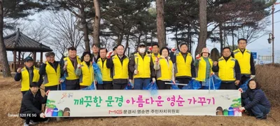 영순면 주민자치위원회, 설맞이 도로변 환경정비   